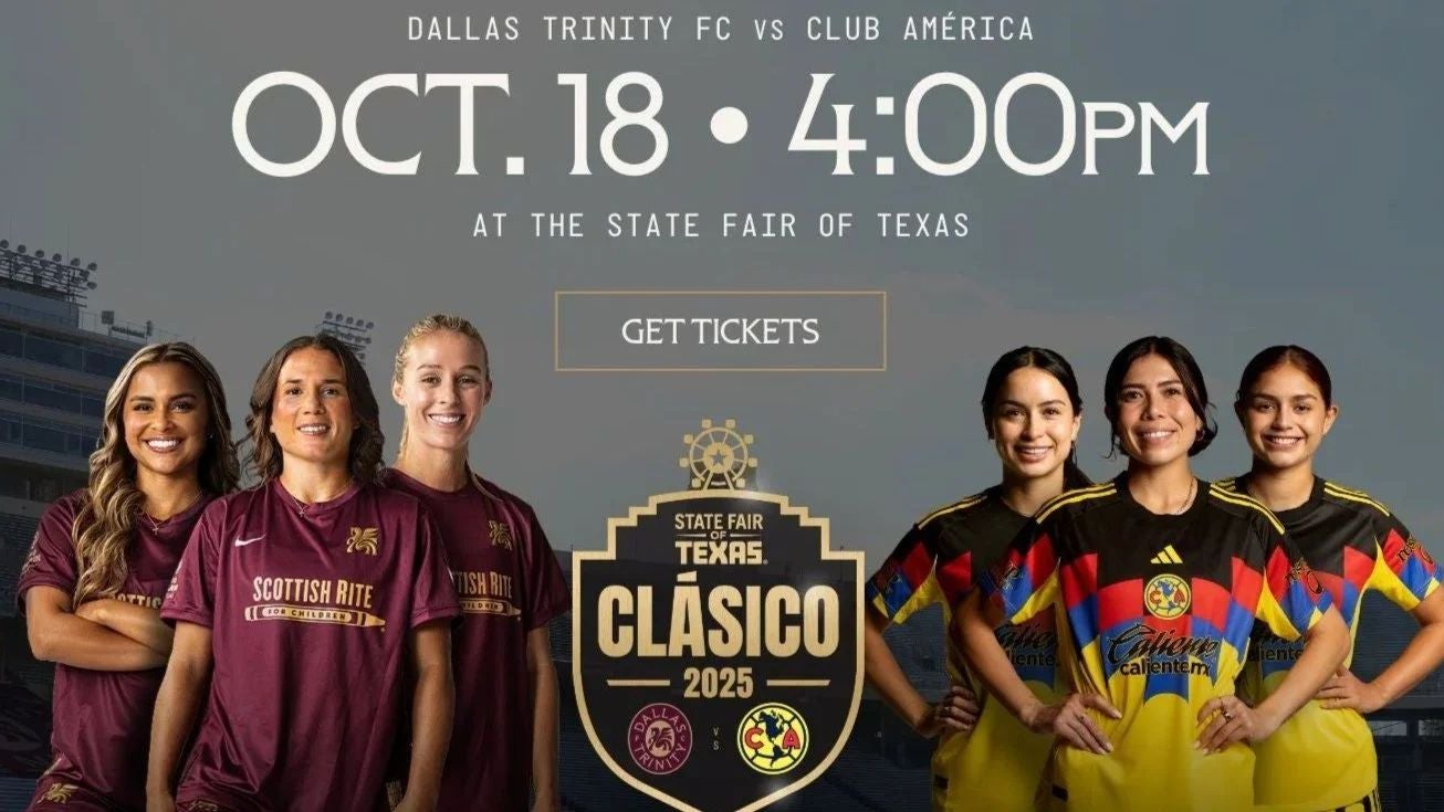Dallas Trinity FC hosts Club América Femenil in the first ever State Fair Clásico